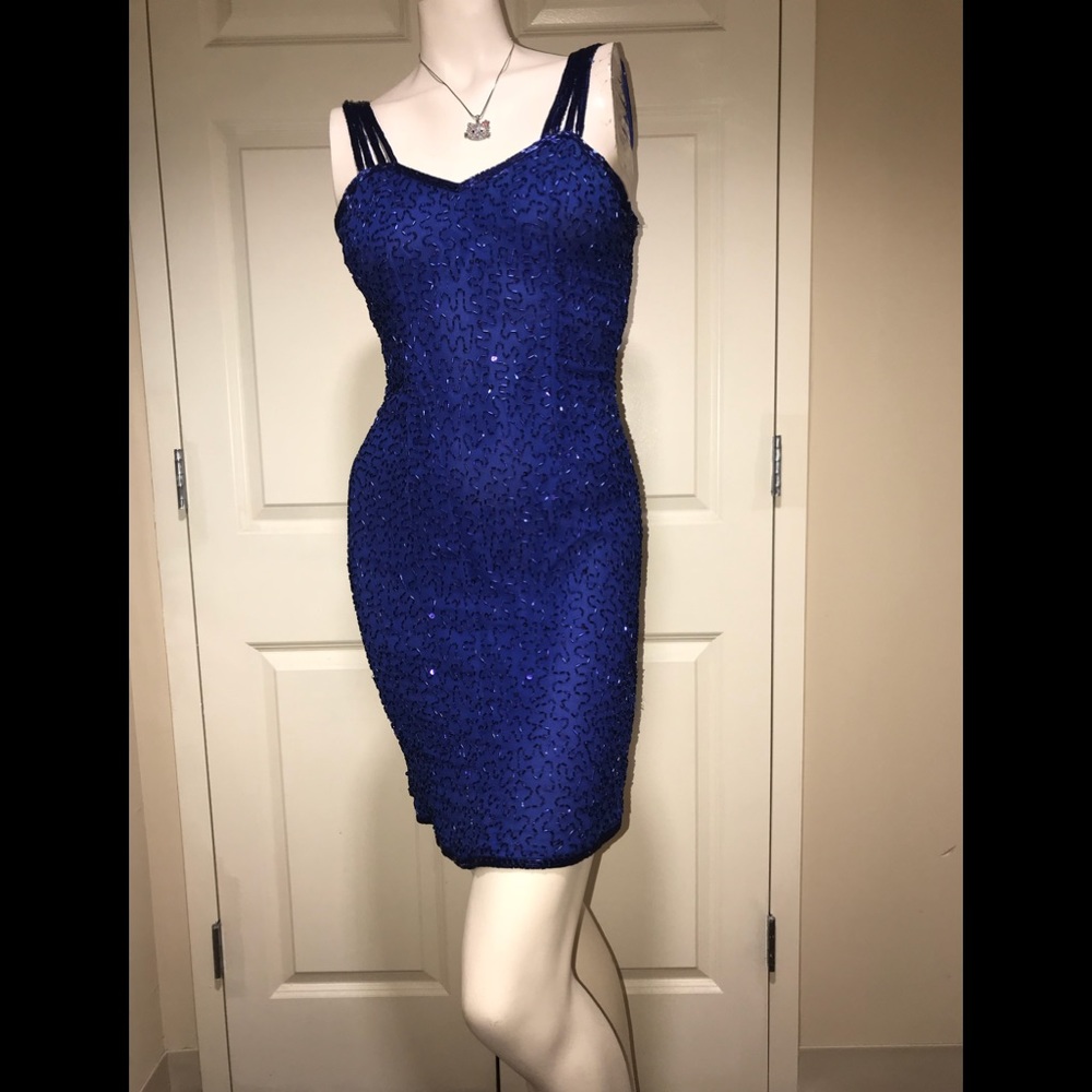 Vintage Beaded Mini Dress